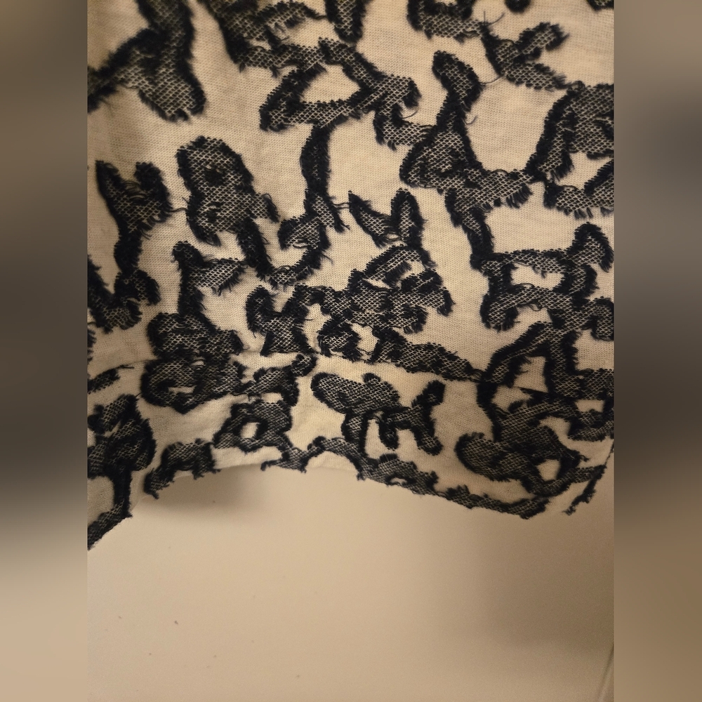 NWT Loft Blue and White Textured Women's Long Sleeved Top - Picture 6 of 7